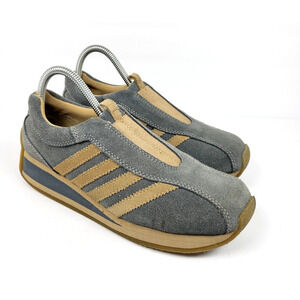 Relativity Womens Size 9 Blue Suede Slip On Casual Wedge Sneaker Shoes